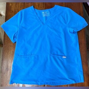 NWOT Figs Light Blue Casma Scrub Top XXL